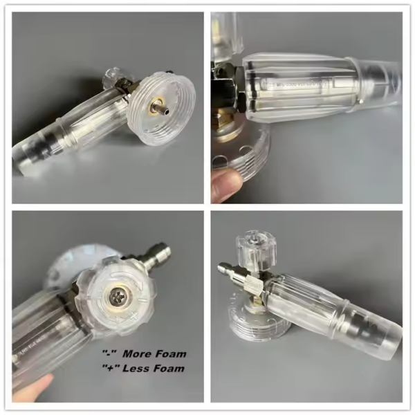 transparent foam gun head