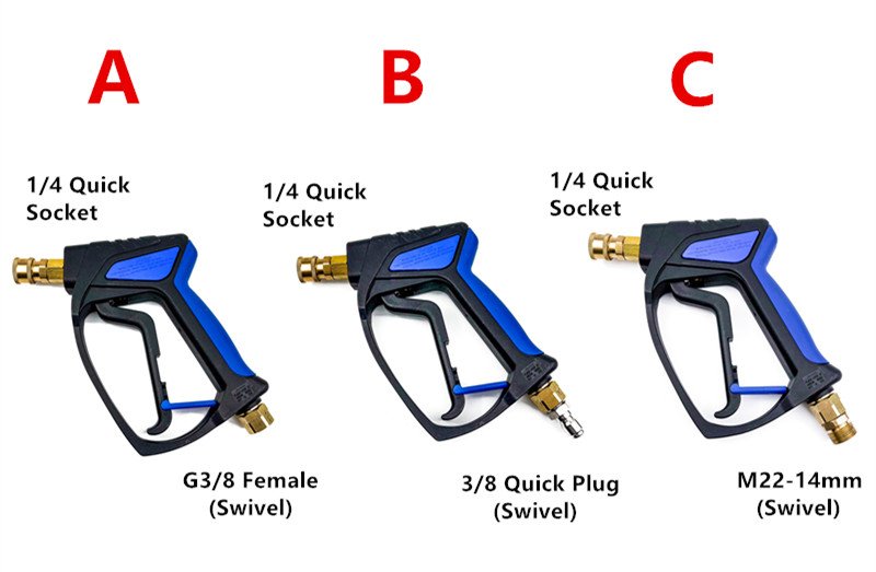 different types of blue Swivel Inlet Spray Gun