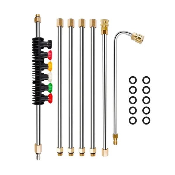 Cleaning Tool Extension Wand Set with 6 Nozzle Tips