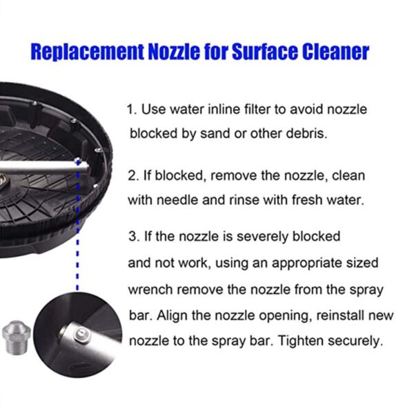 replacement nozzle for surface cleaner