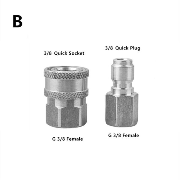 5000 PSI 3/8 Inch Stainless Steel Quick Connect Kit-OnniLuLu - Image 3