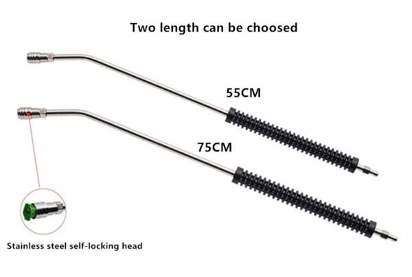 data of Black Sprayer Nozzle Curved Extension Wand