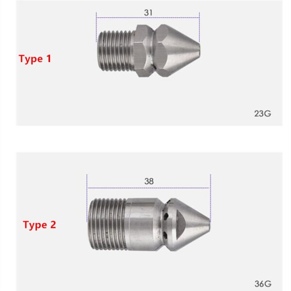 data of 1/4'' 3/8'' BSP Male Thread Drain Sewer Jetter Nozzle