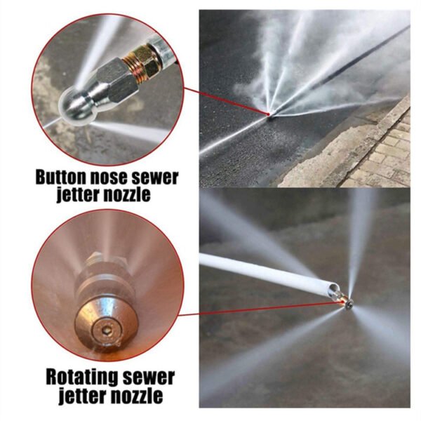 1/4 ' '3/8" 1/2'' Female Rotating Jetter Nozzle 4000PSI Stainless Steel-OnniLuLu - Image 3