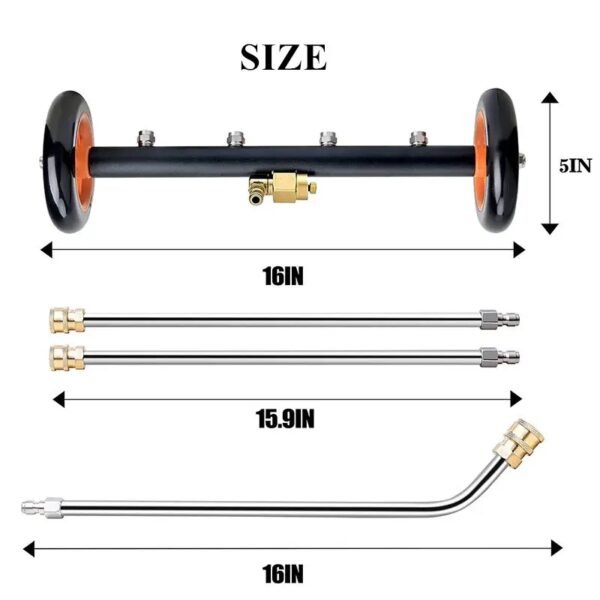 size of orange washer set
