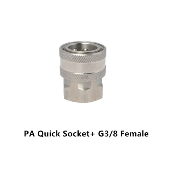 PA Quick Release Coupler Socket Ball Coupling With 3/8 Plug Stainless Steel -OnniLuLu - Image 3