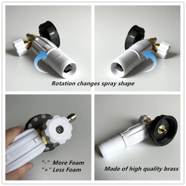 white heads of foam gun cannon
