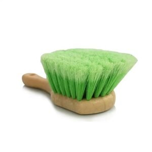 Green Short Handle Soft Bristle Tire Brush