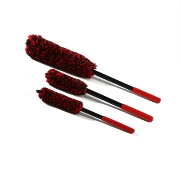 3Pcs Soft Fiber Hub Black redish Round Brush