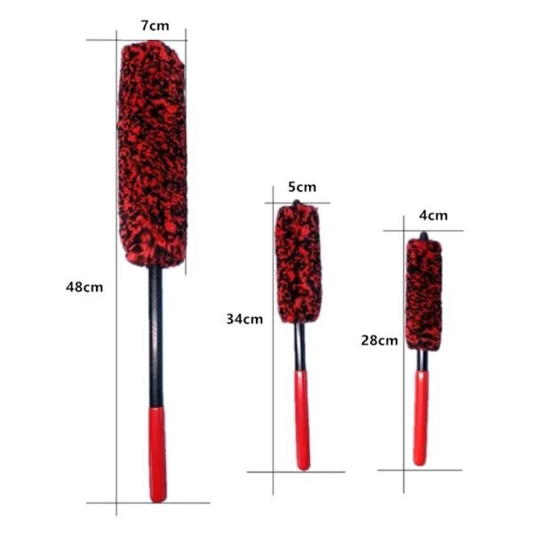 size of Black-redish Round Brush