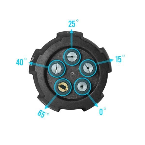 degrees on 5 in 1 Rotating Spray Nozzle