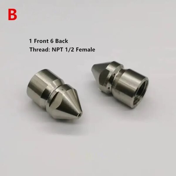 1/2'' 3/8'' Stainless Steel Drain Cleaning Tips for Button Nose Nozzle-OnniLuLu - Image 3