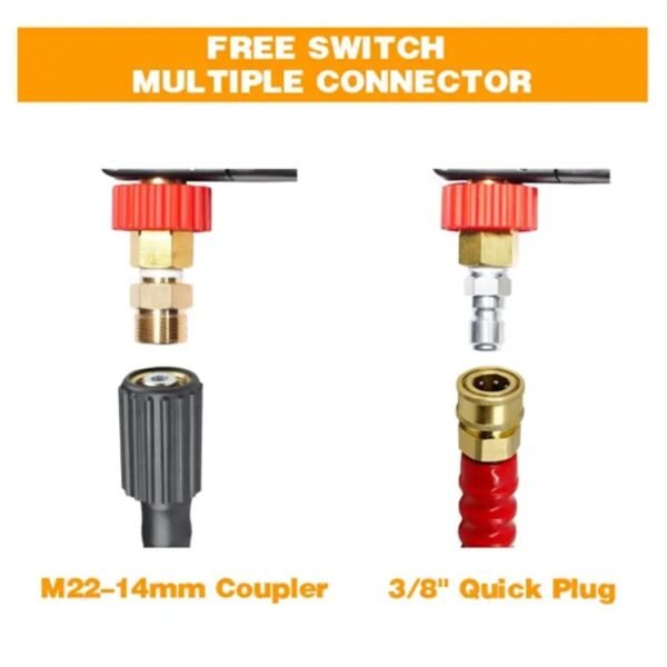 connector options for 5000 PSI Spray Trigger Gun