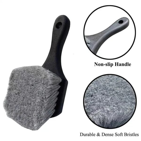 gray short handle brush