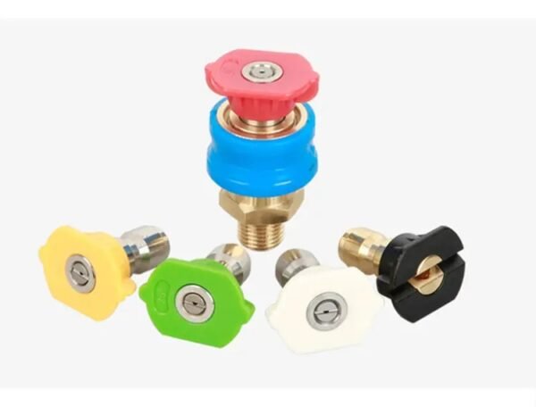 Blue Color Sheath Nozzle Brass Connector Adapter-OnniLuLu - Image 3