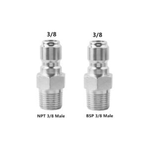 5000PSI NPT BSP 3/8 Stainless Steel Quick Connector Joint Coupling-OnniLuLu