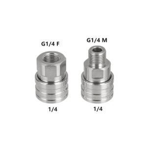 1/4" Quick Connector Socket Stainless Steel G1/4" Male and Female Fitting