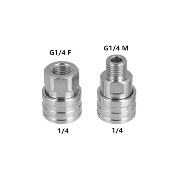 1/4" Quick Connector Socket Stainless Steel G1/4" Male and Female Fitting