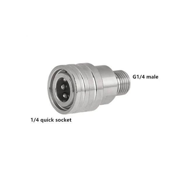 explaination of 1/4" Quick Connector Socket Stainless Steel G1/4" Male and Female Fitting