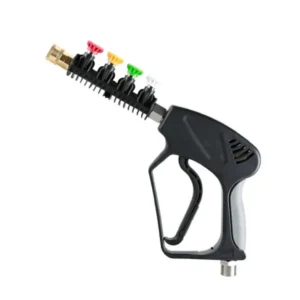 balck high pressure washer gun with nozzle