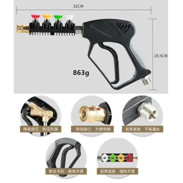 details of high pressure washer gun