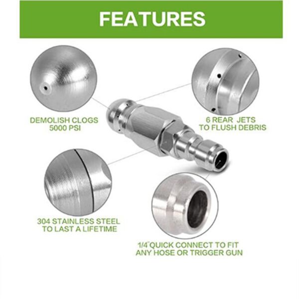 features of Sewer Jetter Nozzle