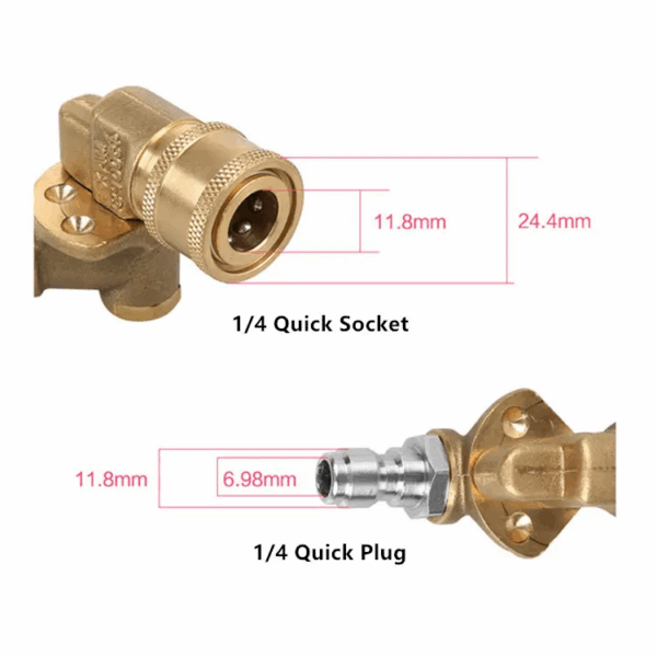 dimension of 90-degree Rotation Coupler