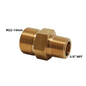 3/8 Inch NPT Male to M22 14mm Male Adapter
