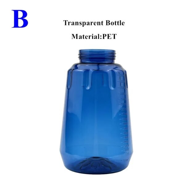 Blue transparent bottles