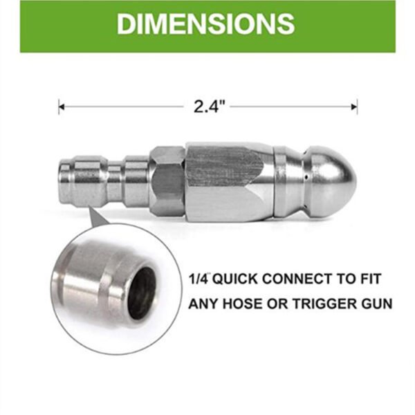 dimensions of Sewer Jetter Nozzle