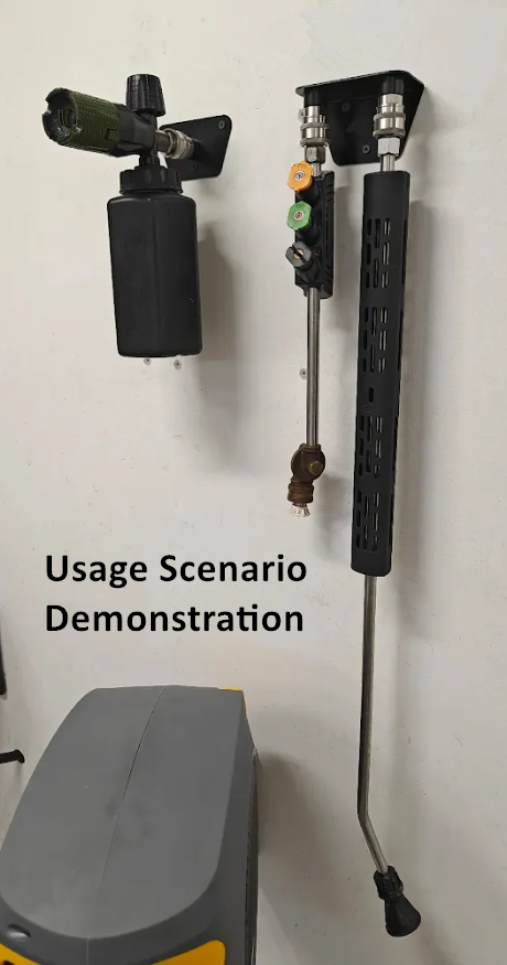 Usage of the foam cannon holder