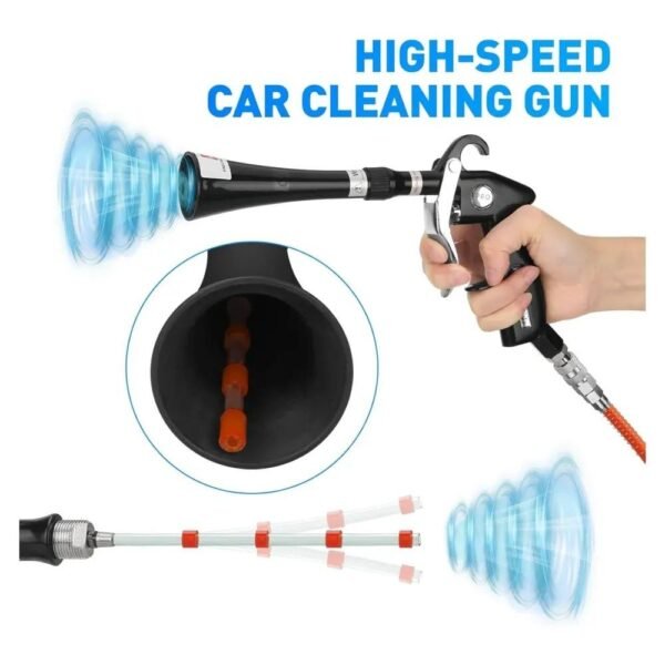 function of Black Color Tornado Cleaning Gun