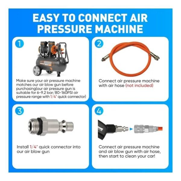 details of Black Color Tornado Cleaning Gun